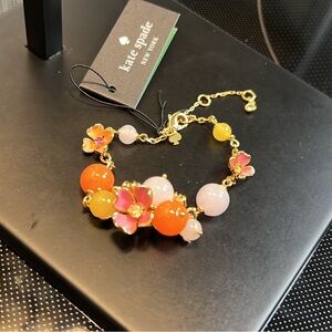 Kate Spade Freshly Picked Bracelet Pink Orange Yellow Gold Tone